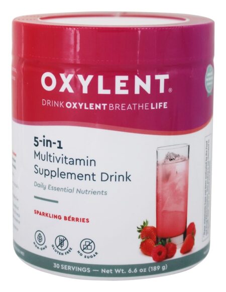 5-em-1 Suplemento Multivitamínico Sabor Frutas Espumantes - 6.6 oz. Oxylent