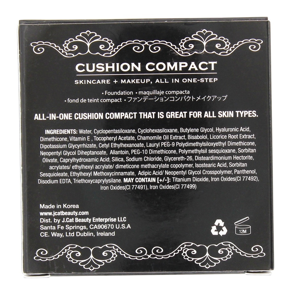 Todos-Em-Um Fundação Amortecer Compacto Dourado Médio - 0.46 oz. J.Cat Beauty - Imagem 3