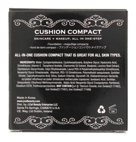 All-In-One Foundation Almofada Chestnut Compacto - 0.46 oz. J.Cat Beauty - Image 3