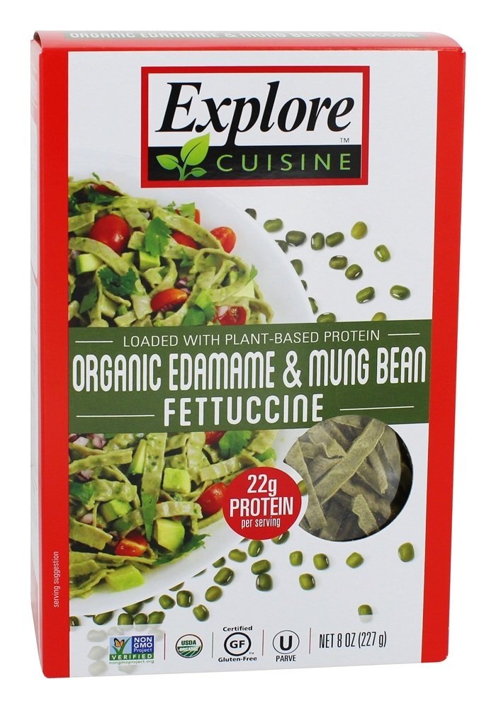 Edamame orgânico e fettuccine de feijão mungo - 8 oz. Explore Cuisine