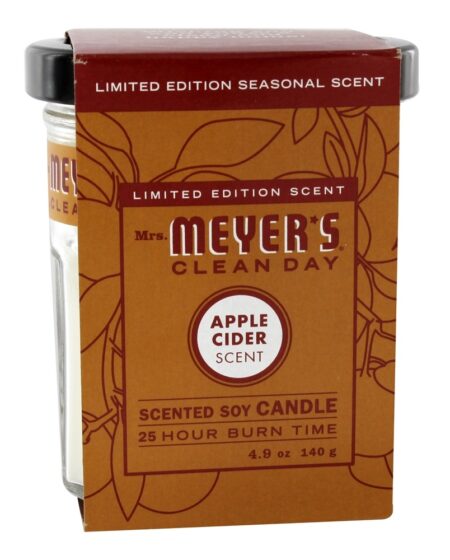 Dia limpo Scented vela de soja Cidra de maçã - 4.9 oz. Mrs. Meyer's - Image 2