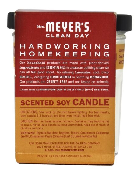 Dia limpo Scented vela de soja Cidra de maçã - 4.9 oz. Mrs. Meyer's - Image 3