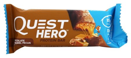 Quest Hero Barra de Proteína Sabor Chocolate Caramelo Pecan - 2.12 oz. Quest Nutrition