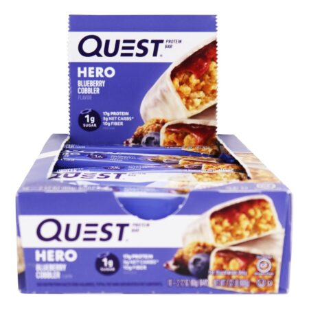 Hero Protein Bar Box Blueberry Cobbler - 10 Barras Quest Nutrition - Image 2