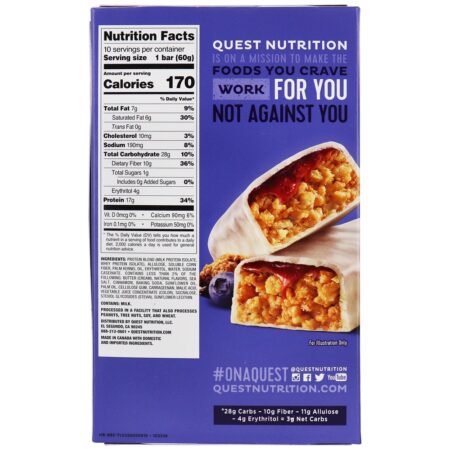 Hero Protein Bar Box Blueberry Cobbler - 10 Barras Quest Nutrition - Image 3