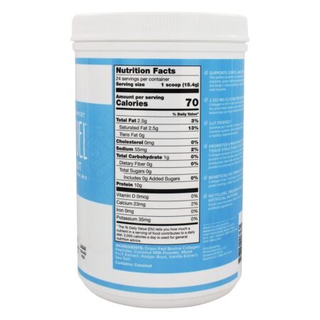 Combustível de colágeno Peptide Grass-Fed Drink Mix Pó De Baunilha De Coco - 13.1 oz. Primal Kitchen - Imagem 2