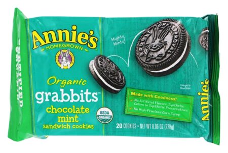 Orgânico Grabbit Sanduíche Bolinhos Chocolate Hortelã - 8.06 oz. Annie's