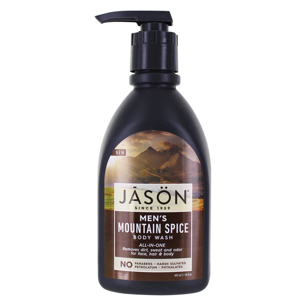 All-In-One Masculina - Especiaria da Montanha para Lavagem Corporal - 30 fl. oz. JASON Natural Products