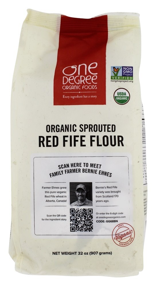 Farinha de Fife Vermelha Orgânica - 32 oz. One Degree Organic Foods