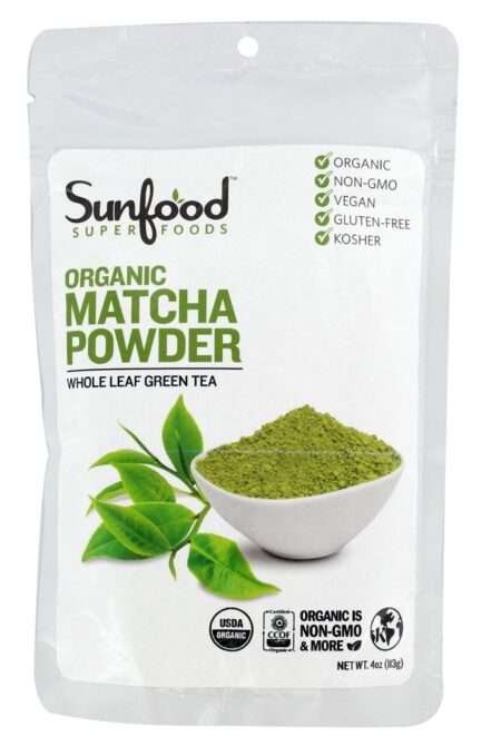 Pó Matcha Orgânico - 4 oz. Sunfood Superfoods