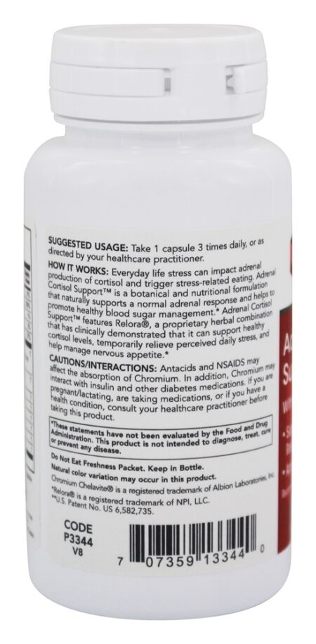 Suporte para Cortisol Adrenal com Relora - 90 Cápsula (s) vegetal (s) Protocol For Life Balance - Image 3