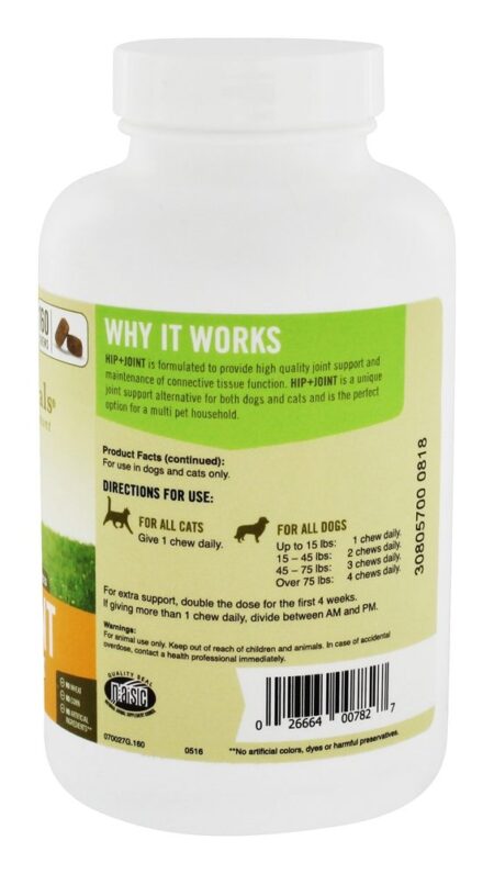 Hip & Joint para cães e gatos - 160 Mastigação (s) Pet Naturals of Vermont - Image 3