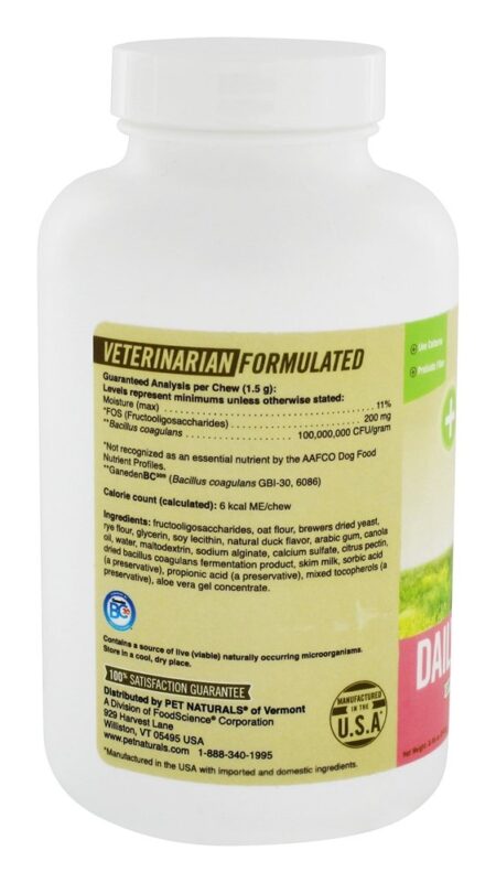 Probiotic diário para cães - 160 Mastigação (s) Pet Naturals of Vermont - Image 2