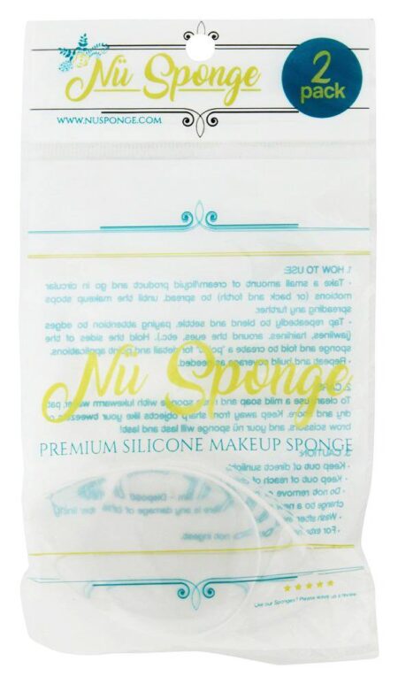 Esponja De Maquiagem De Silicone Premium - Pacote 2 Nu Sponge