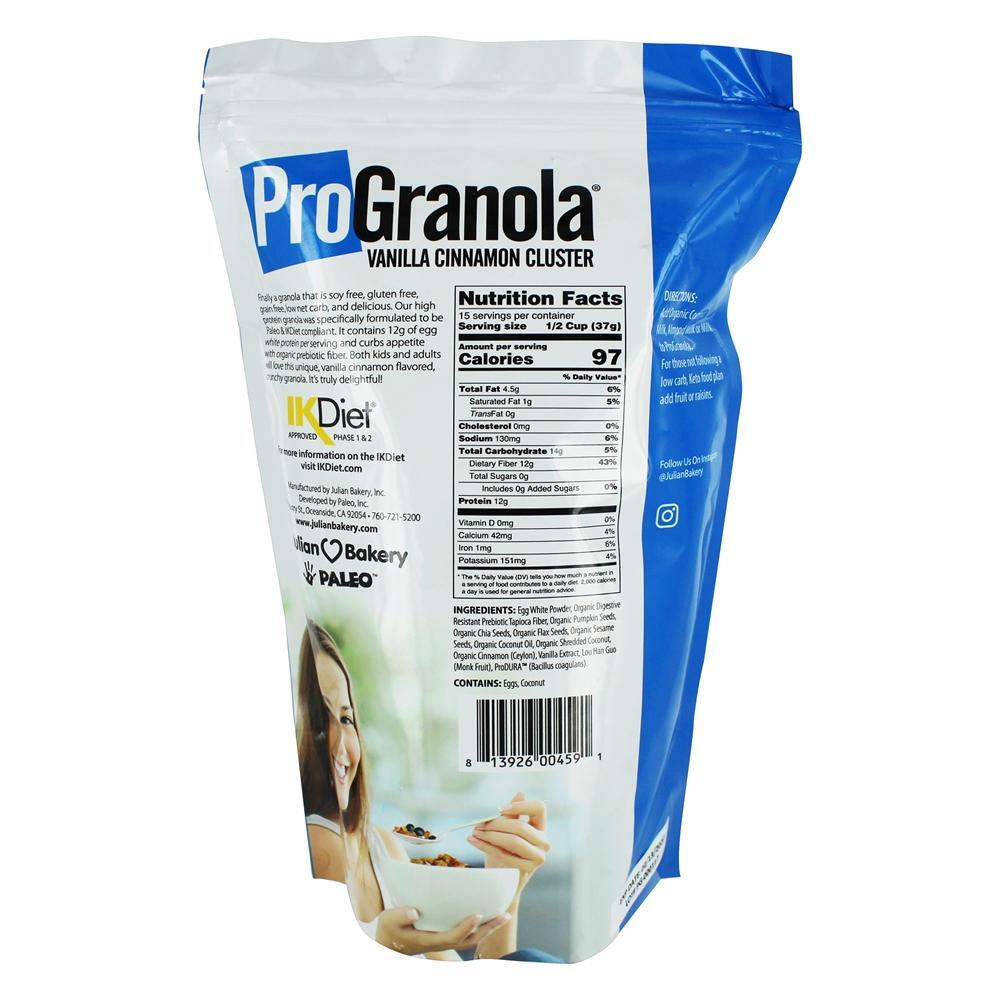 Cluster de Canela de Baunilha ProGranola - 1.22 lbs. Julian Bakery - Imagem 2
