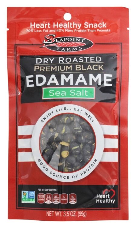 Sal Roasted Seco Roasted Preta Edamame Mar - 3.5 oz. SeaPoint Farms