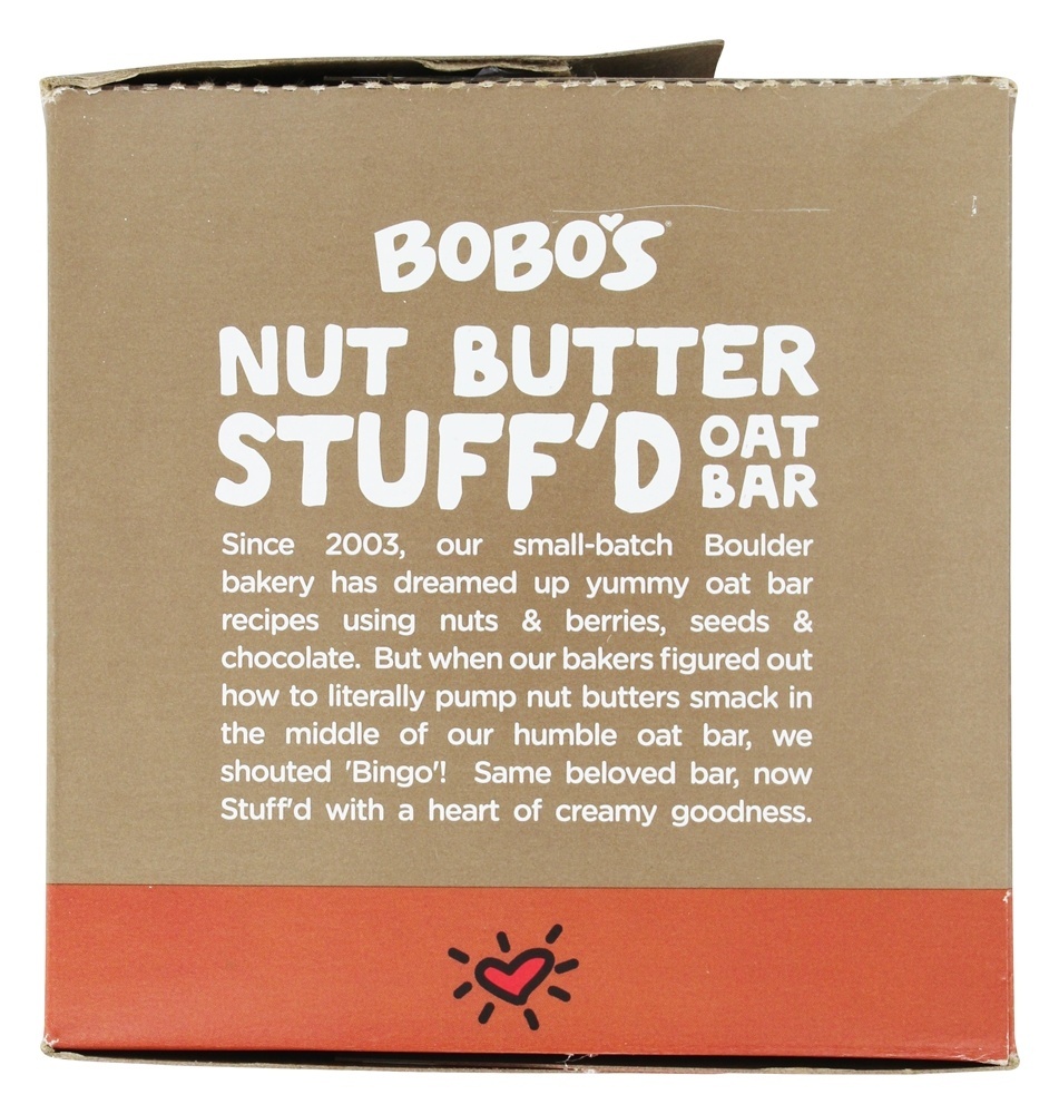 Manteiga De Amendoim Stuff'd Caixa De Barras De Aveia Manteiga De Amendoim Cheia De Gotas De Chocolate - 12 Barras Bobo's Oat Bars - Imagem 3