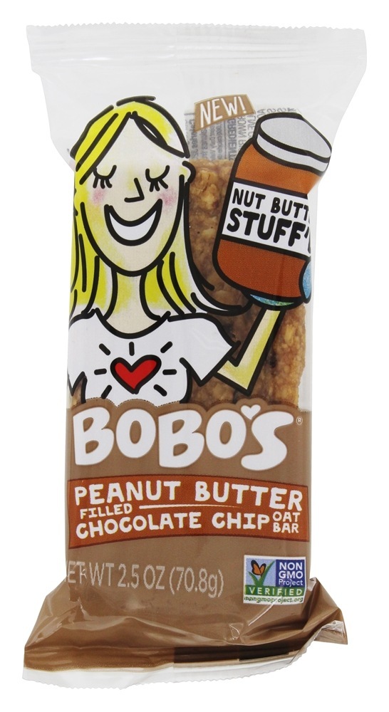 Manteiga De Amendoim Stuff'd Caixa De Barras De Aveia Manteiga De Amendoim Cheia De Gotas De Chocolate - 12 Barras Bobo's Oat Bars - Imagem 4