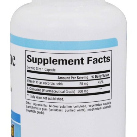 Aminoácido de Forma Livre de L-Carnosina 500 mg. - Cápsulas vegetarianas 60 Natural Factors - Imagem 2