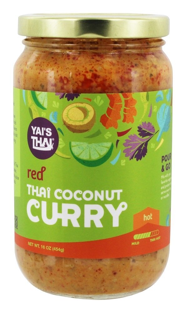 Caril de coco vermelho tailandês - 16 oz. Yai's Thai