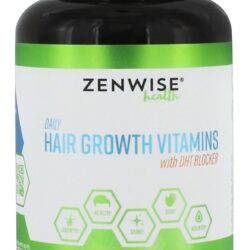 Vitaminas Para Crescimento do Cabelo com Bloqueador de DHT - Cápsulas vegetarianas 120 Zenwise Health