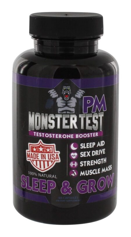 Monstro Teste PM Testosterona Intensificador - Cápsulas 60 Angry Supplements