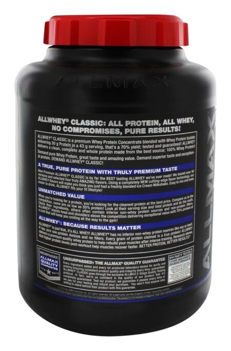 AllWhey Classic Pure Proteína de soro de leite em pó Cookies e creme - 5 lbs. AllMax Nutrition - Image 3