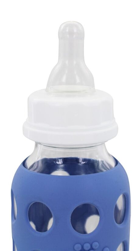 Frasco De Bebê De Vidro Com Manga De Silicone Blueberry - 9 oz. Lifefactory - Image 3