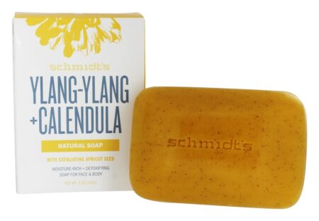 Natural Umidade Rico + Desintoxicante Bar Sabão para Face & Corpo Ylang-Yang + Calendula - 5 oz. Schmidt's