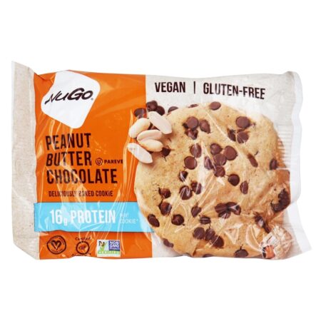 Deliciosamente cozido Cookie De Proteína Chocolate De Manteiga De Amendoim - 3.53 oz. NuGo Nutrition