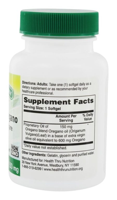 Óleo de Orégano Imune Support 150 mg. - 120 Softgels Health Thru Nutrition - Image 2