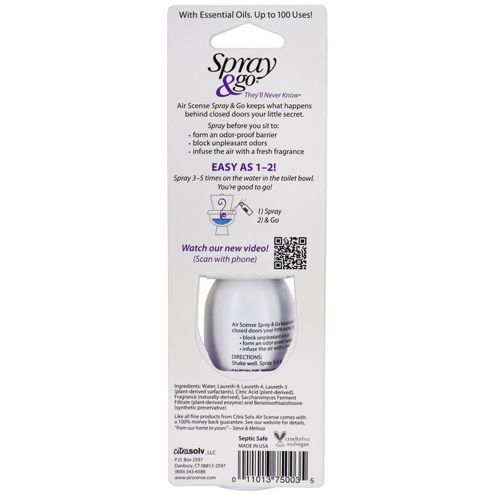 Spray & Ir Banheiro Pré-Spray Lavanda Baunilha - 2 fl. oz. Air Scense - Imagem 3