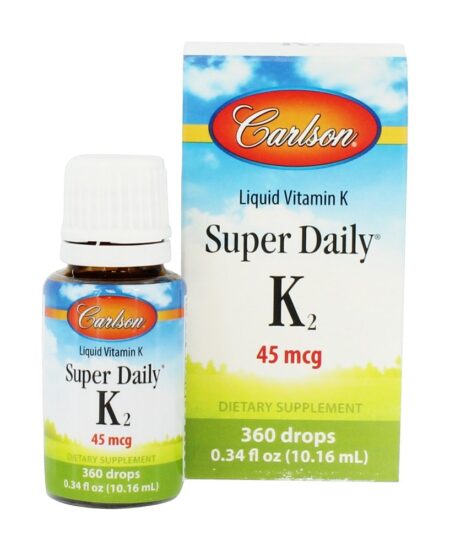 Super Diário Saudável Sangue Líquido K2 45 mcg. - 0.34 fl. oz. Carlson Labs