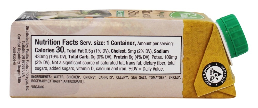 Estoque de galinha orgânica - 8 fl. oz. Pacific Foods - Imagem 2