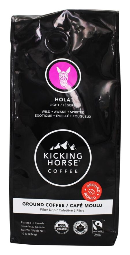 Orgânico Fairtrade Terreno Café Hola Luz Assado - 10 oz. Kicking Horse Coffee