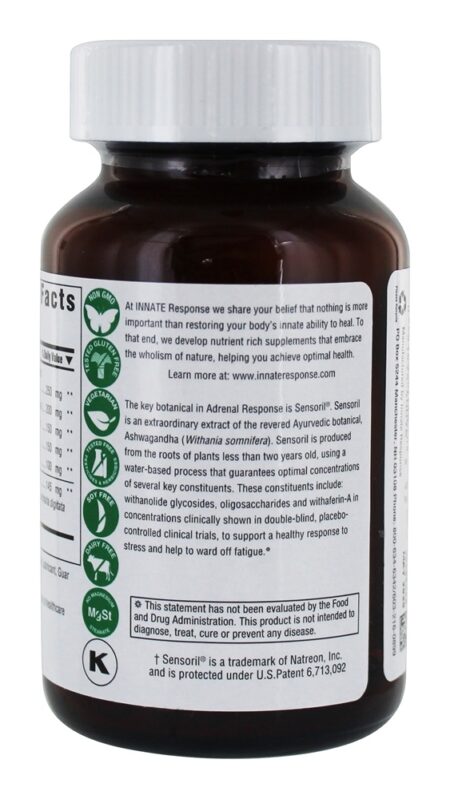 Resposta adrenal com Sensoril Ashwagandha - 60 Tablet (s) Innate Response Formulas - Image 3