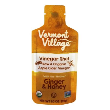 Vinagre orgânico de cidra de maçã com a mãe Gengibre e mel - 1 fl. oz. Vermont Village - Imagem 2