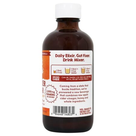 Orgânico Vinagre de Maçã Saúde Diária Shot & Mixer Açafrão e Mel - 8 fl. oz. Vermont Village - Imagem 3