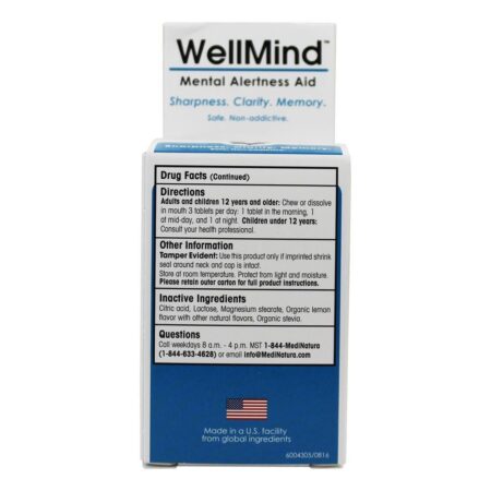 WellMind Focus Alerta de alerta mental - 90 comprimidos mastigáveis MediNatura - Imagem 3