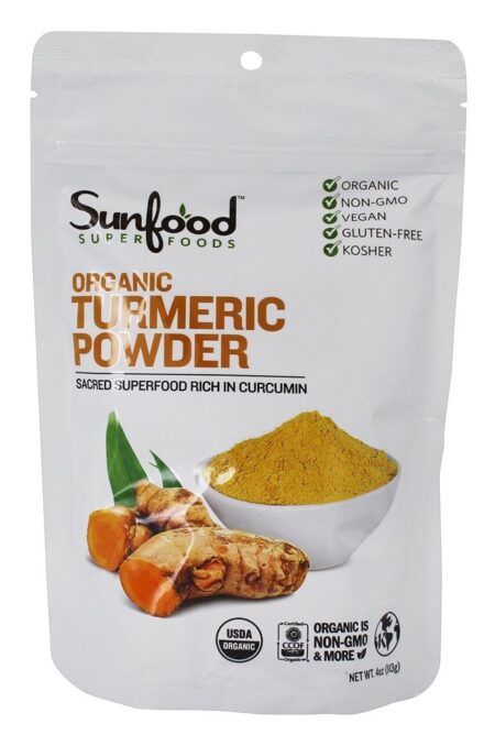 Pó De Cúrcuma Orgânica - 4 oz. Sunfood Superfoods