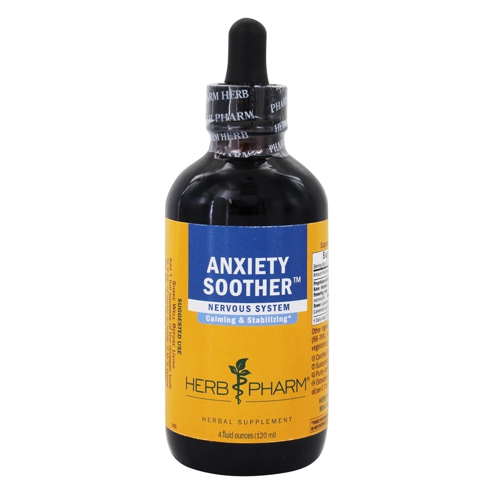 Ansiedade Soother Sistema Nervoso Líquido - 4 fl. oz. Herb Pharm