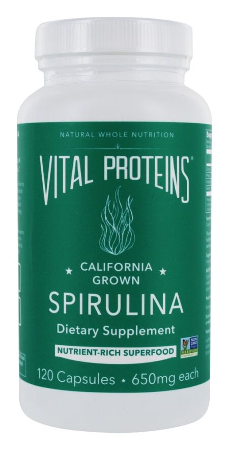 Spirulina Cultivada na Califórnia 650 mg. - Cápsulas 120 Vital Proteins