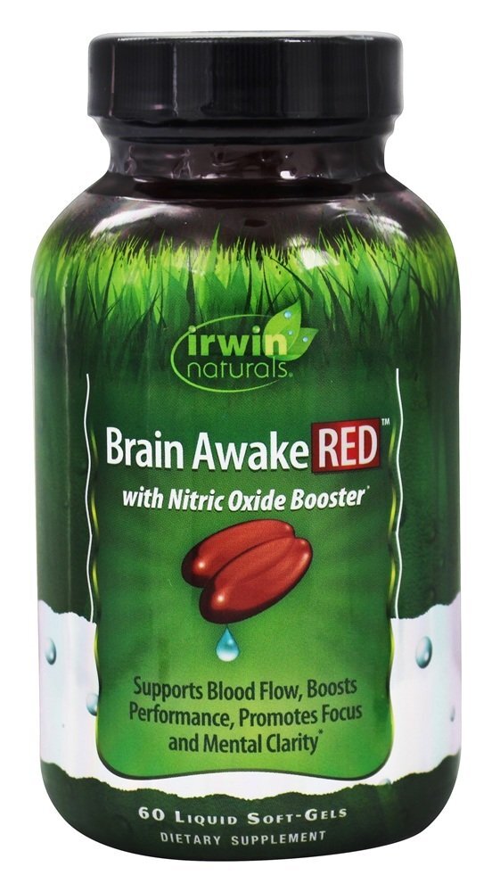Brain Awake RED com Óxido Nítrico - 60 Softgels líquidos Irwin Naturals