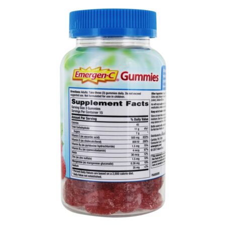 Emergen-C Imune Mais Alto Potência Vitamina C com Vitamina D Framboesa - 45 Gummies Alacer - Image 2