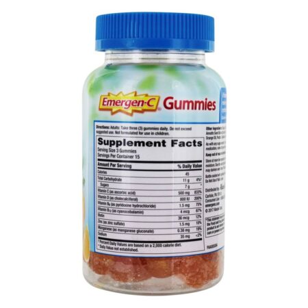 Emergen-C Imune Mais Alto Potência Vitamina C com Vitamina D Super Laranja - 45 Gummies Alacer - Image 2