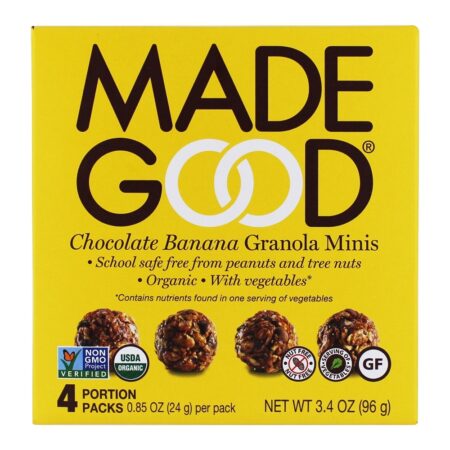 Orgânico Granola Minis Chocolate Banana - 4 Bolsas Made Good