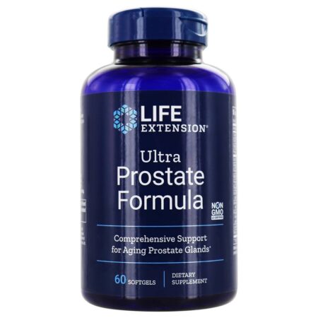 Suporte de próstata ultra natural para o envelhecimento das glândulas da próstata - 60 Softgels Life Extension