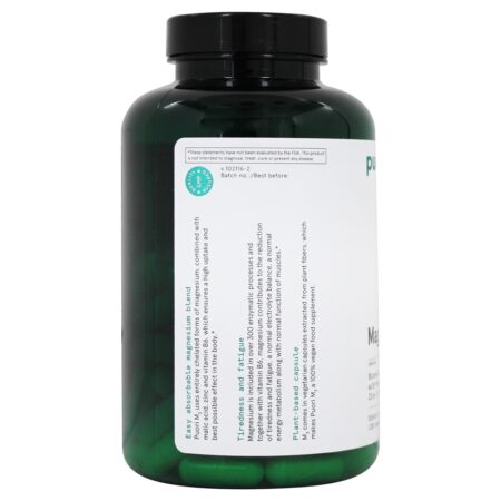 Magnésio biodisponível M3 com ácido málico, zinco e vitamina B6 - Cápsulas 120 Puori - Image 3