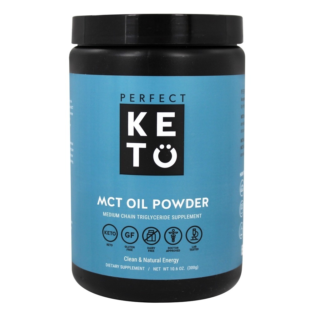 Suplemento de triglicerídeo de cadeia média de pó de óleo MCT - 10.6 oz. Perfect Keto