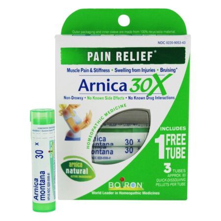 Medicamento Homeopático da Arnica para Alívio da Dor 30 X - 3 Tubos Boiron